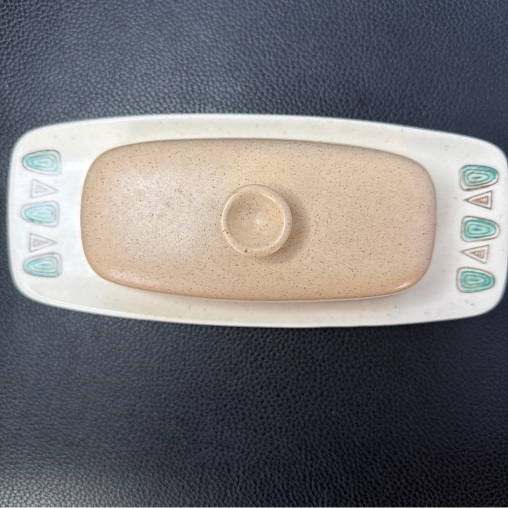 Vintage Poppy Trail Metlox Butter Dish Navajo Pattern